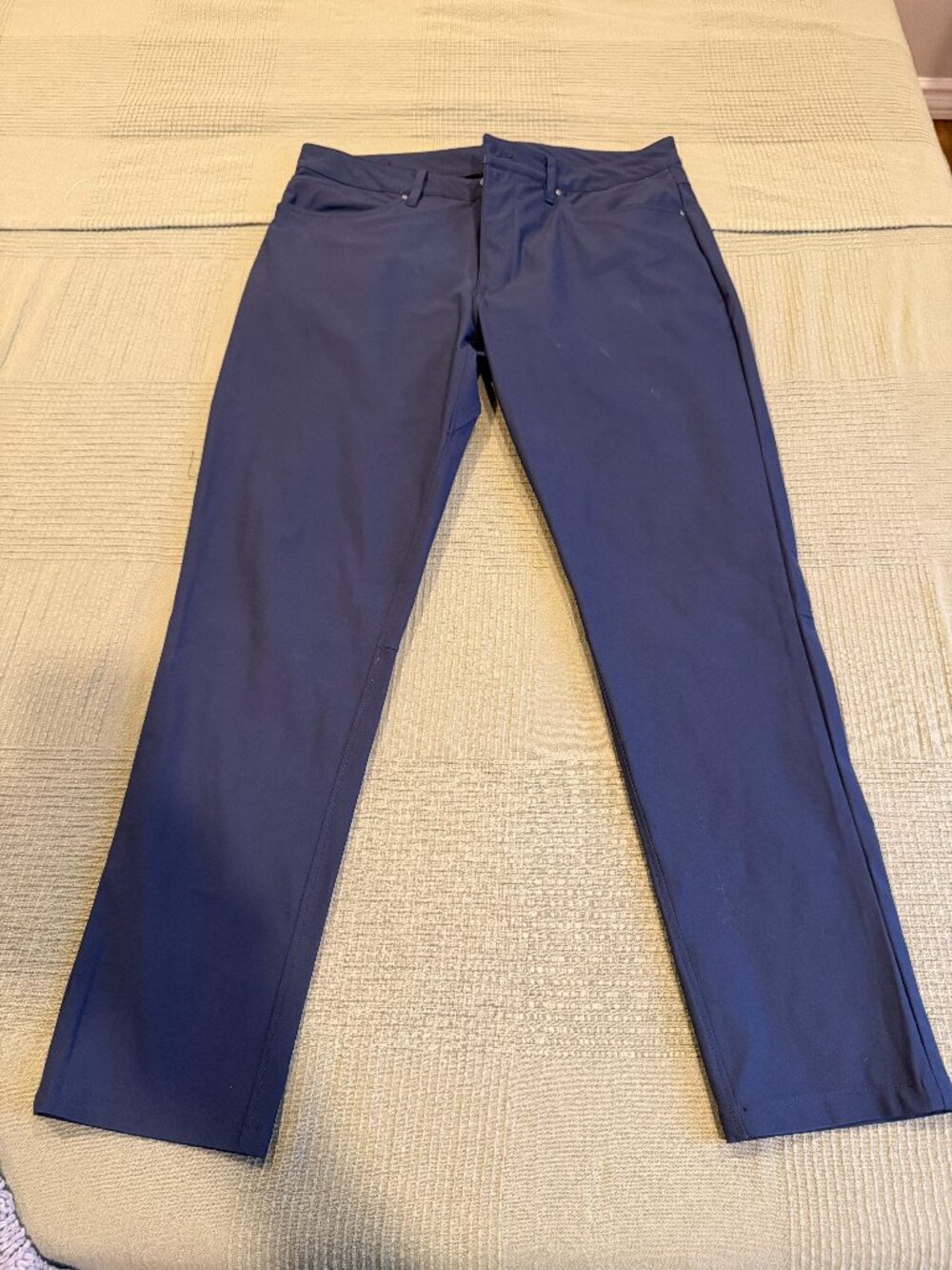 AO 5-Pocket Pant | Iron Navy Slim-Fit Versaknit 34/32